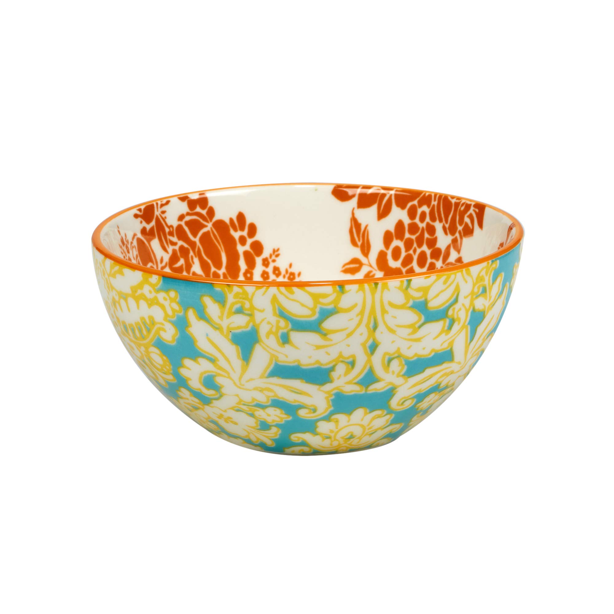 Certified International Damask Floral 6.25"All Purpose Bowls, Set of 6 Assorted Designs,