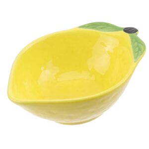 housoutil lemon shaped bowl fruit design bowl 3d fruits foods platter lemon bowl foods serving container for snacks dessert salad rice cake pudding candy yellow sauce bowls