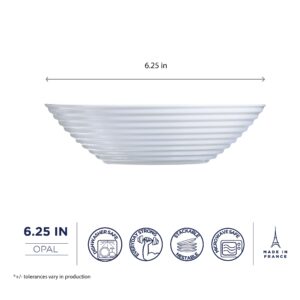 Luminarc P2170 Harena 6.25" All Purpose Bowl, Set of 6, Set, 1, White