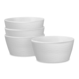 noritake wow swirl bowl, soup/cereal, 6", 25 oz., set of 4 in white