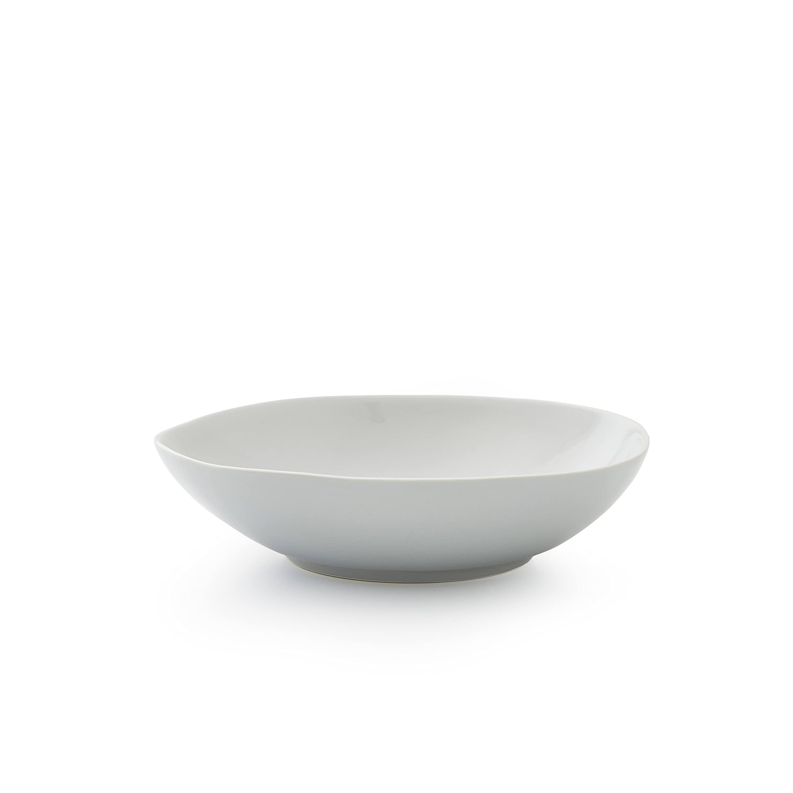 Portmeirion Sophie Conran Arbor Pasta Bowl | Set of 4 Bowls for Pasta, Salad, Soup and Side Dishes | 9-inch Organic Shape Stoneware | Dishwasher Safe (Dove Grey)