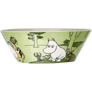 arabia moomin 1027429 bowl plate, 5.9 inches (15 cm), classic, moomin green