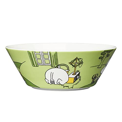 ARABIA Moomin 1027429 Bowl Plate, 5.9 inches (15 cm), Classic, Moomin Green