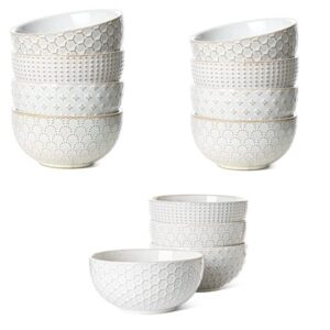 le tauci cereal bowls 6 inch + small bowls 4.5 inch +cereal bowls 7 inch, arctic white