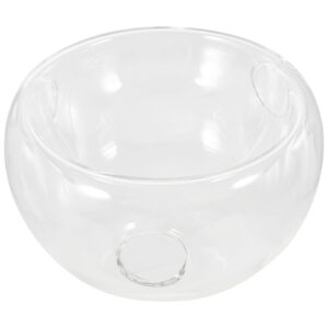 doitool salad bowls salad bowls with dry ice design - double wall high borosilicate glass serving bowls - banana bowls clear bowls for chilled pasta, potato, dressing, fruit (13cm/5in