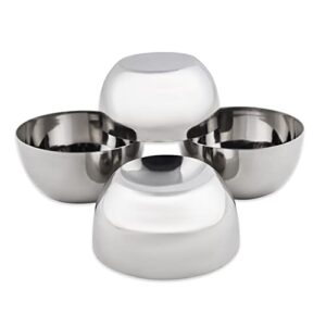 aejesop 4 pc stainless steel bowls (vol. 250ml)