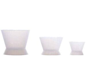 3piece flexible dental lab silicone mixing cup acrylic nonstick bowl dappen dish