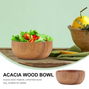 Angoily Round Acacia Wooden Bowl 3 inch Handmade Calabash Bowl Small Wooden Bowl Perfect for Nuts, Candy, Appetizer, Snacks, Olive and Salsa