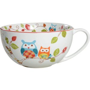 222 fifth enchanted woods jumbo soup bowl/coffee mug with handle