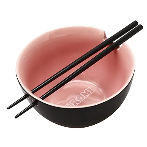 Bioworld Sanrio Kuromi 20 oz Ramen Bowl With Chopsticks