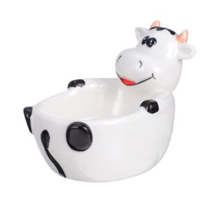 doitool ceramic salad bowl cereal bowl dishes and plates creative fruit plate animal cow decorative storage bowls porcelain bowls for kitchen bowl for desserts candy