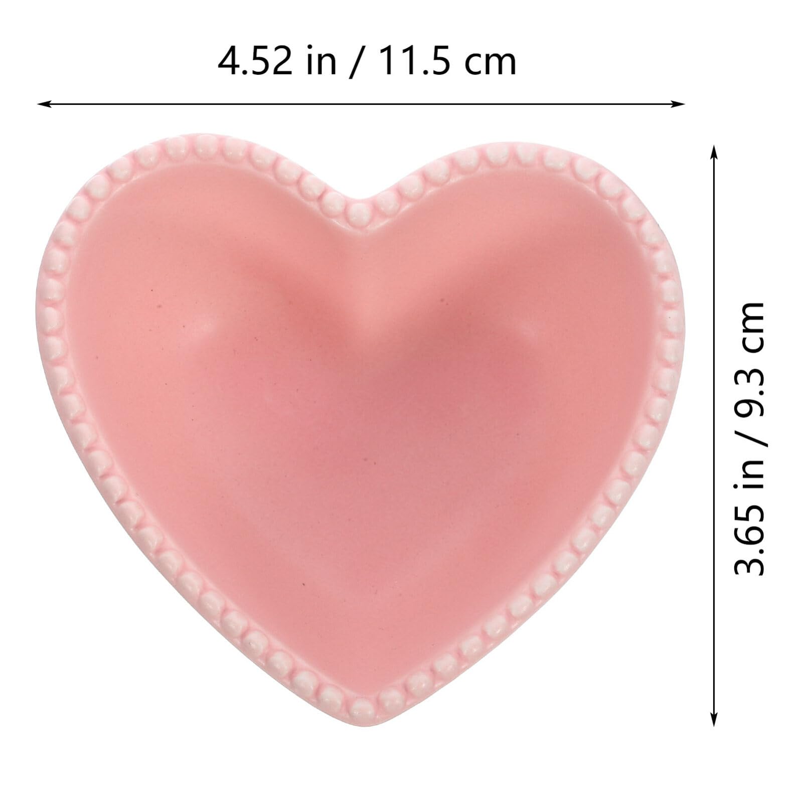 Luxshiny Heart Shaped Bowl Heart Shaped Bowl Ceramic Heart Bowl Heart Shape Salad Bowl Irregular Bowl for Fruit Salad Soup Cereal Snacks Dessert Pudding Cake Food Pink Oven Safe Bowls