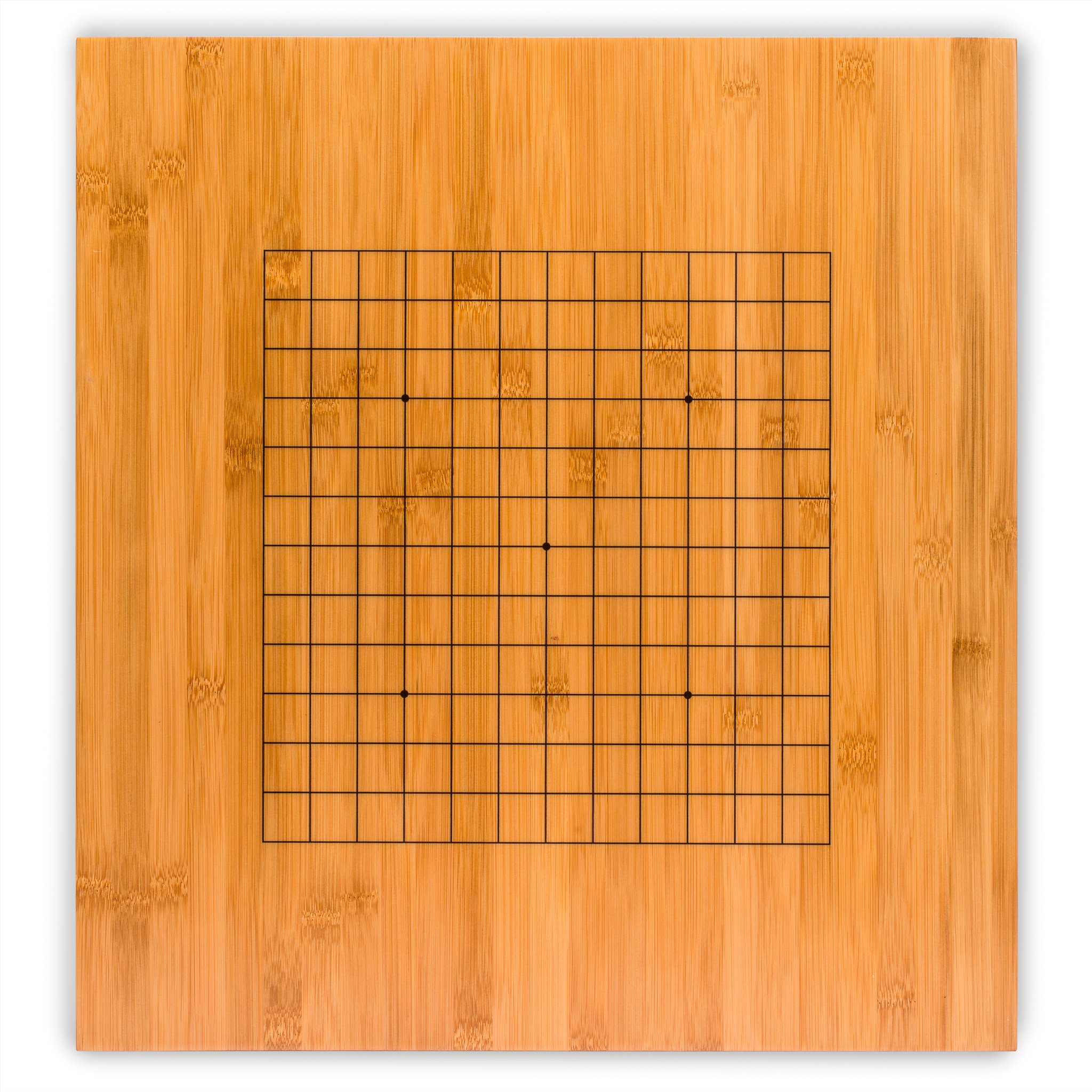 Yellow Mountain Imports Bamboo 0.8-Inch Reversible 19x19 / 13x13 Go Game Set Board with Double Convex Melamine Stones and Bamboo Bowls - Classic Strategy Board Game (Baduk/Weiqi)