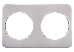 winco adaptor plate, two 8-3/8-inch holes, stainless steel