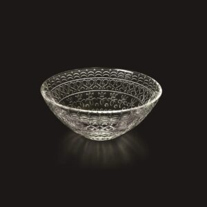 Barski Glass Bowl - For Dessert - Salad - Pasta - Fruit - Nuts - Chocolate - Set of 4 Bowls - Designed - 6.25" Diameter - Made in Europe