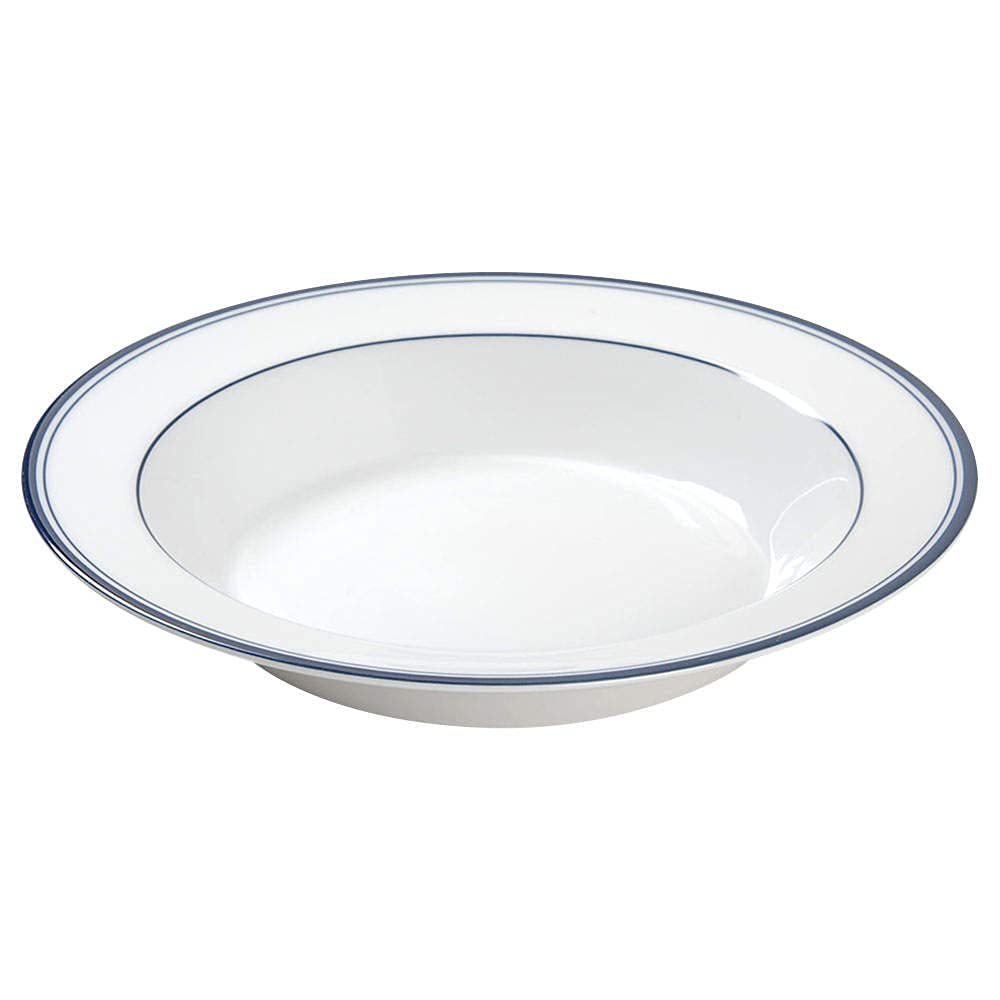 Dansk Allegro Blue Rimmed Soup Bowl