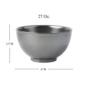 Juliska Pewter Stoneware Cereal/Ice Cream Bowl