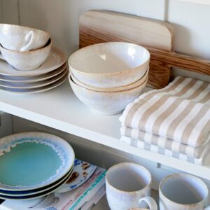 Casafina Ceramic Stoneware 22 oz. Soup & Cereal Bowl - Taormina Collection, White | Microwave & Dishwasher Safe Dinnerware | Food Safe Glazing | Restaurant Quality Tableware
