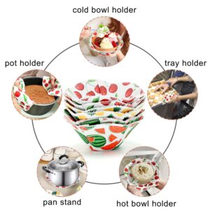 Soup Bowl Cozy Bowl Huggers: 6 PCS Microwave Bowl Huggers Hot Bowl Cozy Holder｜Bowl Holders for Hot Food Bowl Huggers Microwave Safe Holder Bowl Pot Holders for Microwave Bowl Cozies Hot Bowl Holder