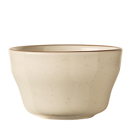 Desert Sand Bouillon Cup Cream White With Brown Bands And Speckles 7.25 Oz