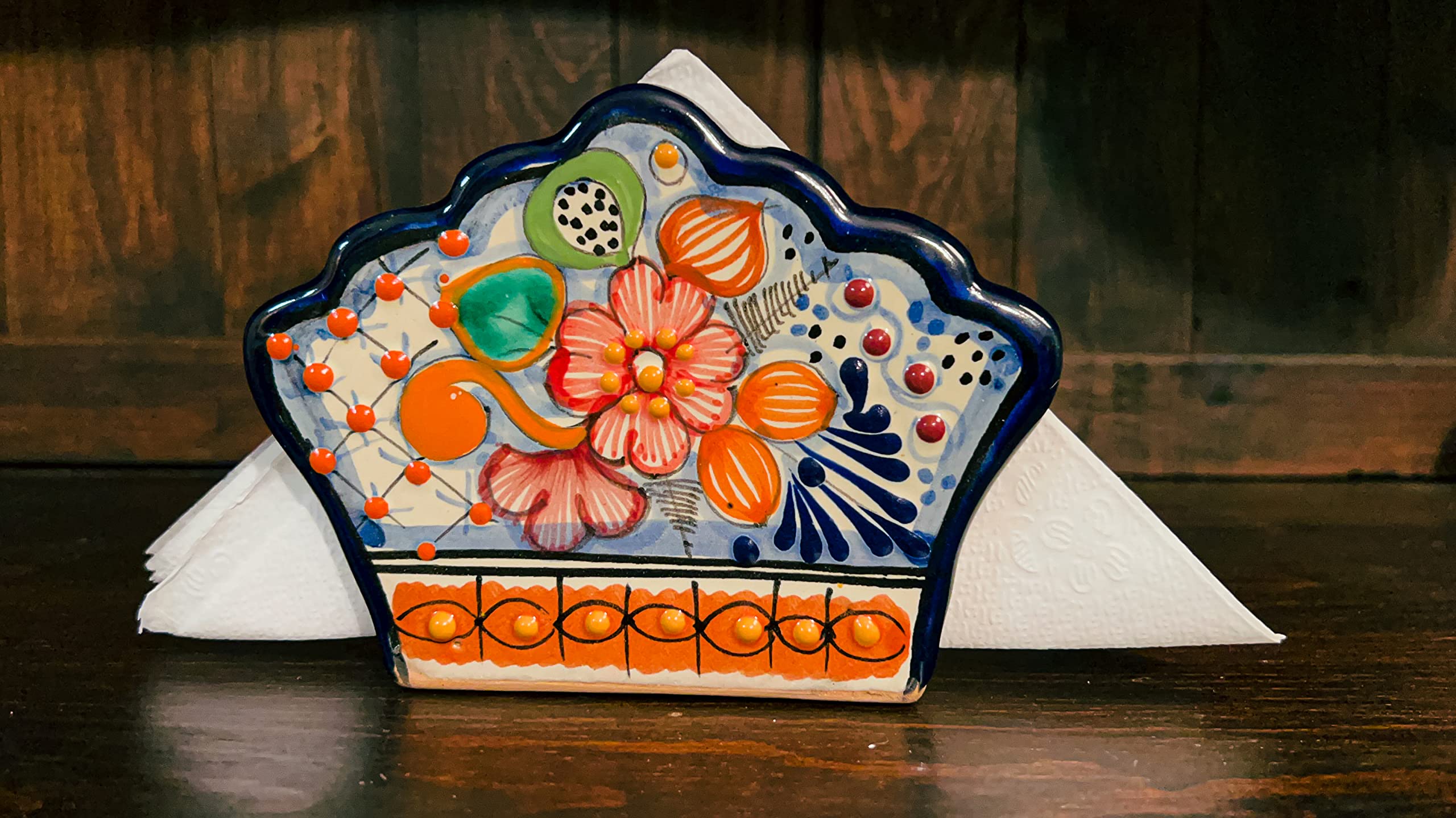 Napkin Holder Servilletero Handmade Talavera