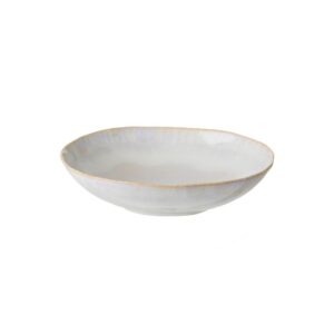 costa nova ceramic stoneware soup & pasta bowl - brisa collection, sal (white) | microwave & dishwasher safe dinnerware | food safe glazing | restaurant quality tableware
