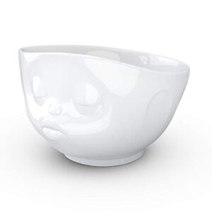 FIFTYEIGHT PRODUCTS TASSEN Porcelain Bowl, Kissing Face Edition, 16 oz. White, (Single Bowl) for Serving Cereal, Soup