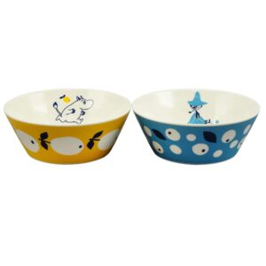 Yamaka Shoten MOOMIN MM031/3-79 Moomin & Snufkin Bowl Pair, Made in Japan, 11.8 fl oz (340 ml), Multi