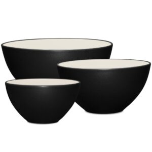 noritake 3-piece colorwave bowl set, graphite