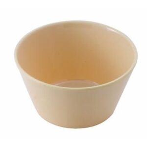 winco mmb-8 bouillon cup, 8 oz., 3-7/8" dia., round, melamine, tan - plastic bouillon cups-mmb-8