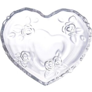 kelendle 1 pcs clear glass heart shaped serving bowl fruit dish bowl container tableware great for kitchen restaurant cafe shop appetizer dessert salad snack ice cream