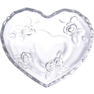 Kelendle 1 PCS Clear Glass Heart Shaped Serving Bowl Fruit Dish Bowl Container Tableware Great for Kitchen Restaurant Cafe Shop Appetizer Dessert Salad Snack Ice Cream