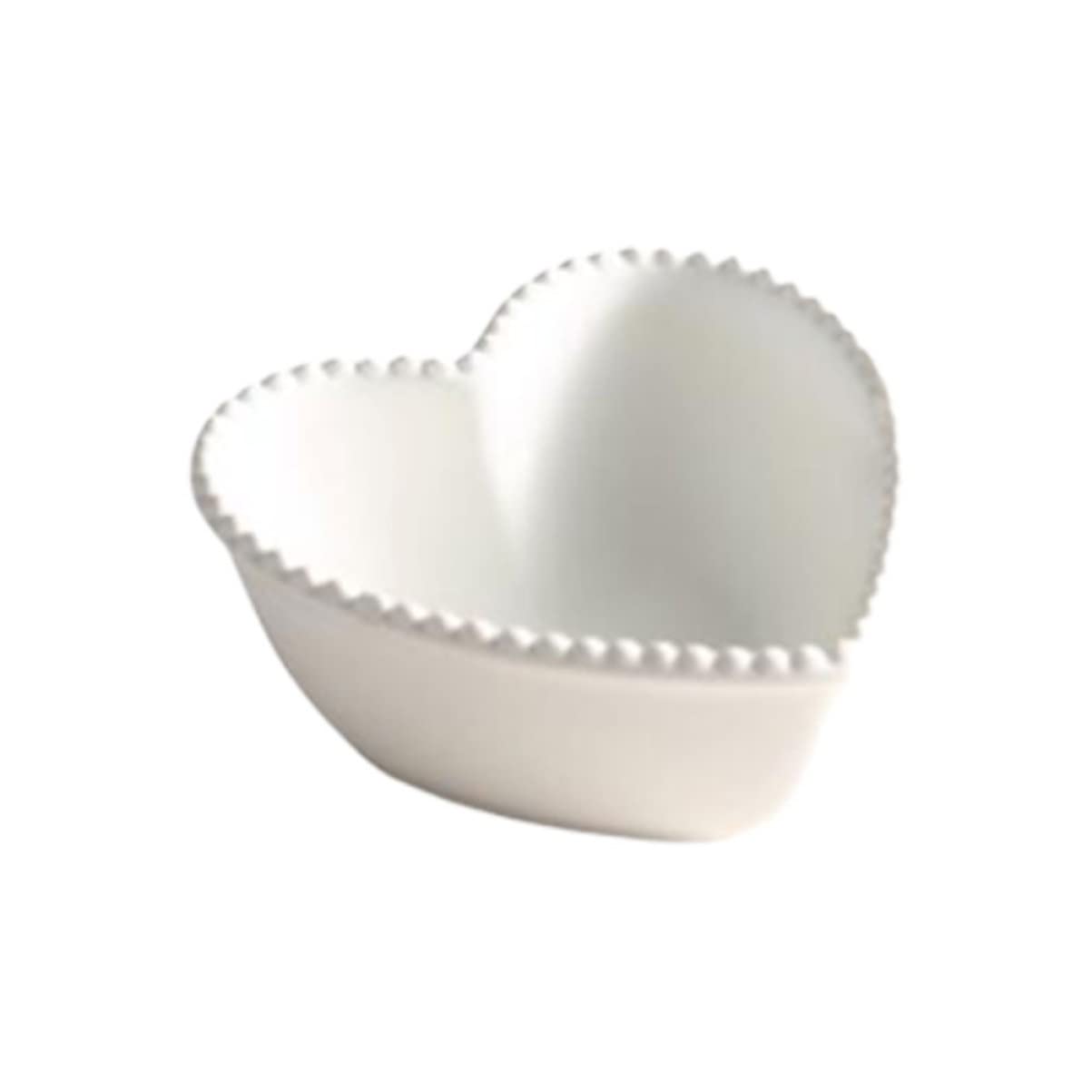 BESTonZON Heart Shaped Dish Heart Shaped Bowl pasta bowl ceramic fruit bowl sauce bowl Ceramic Heart Bowl Small Dipping Bowls