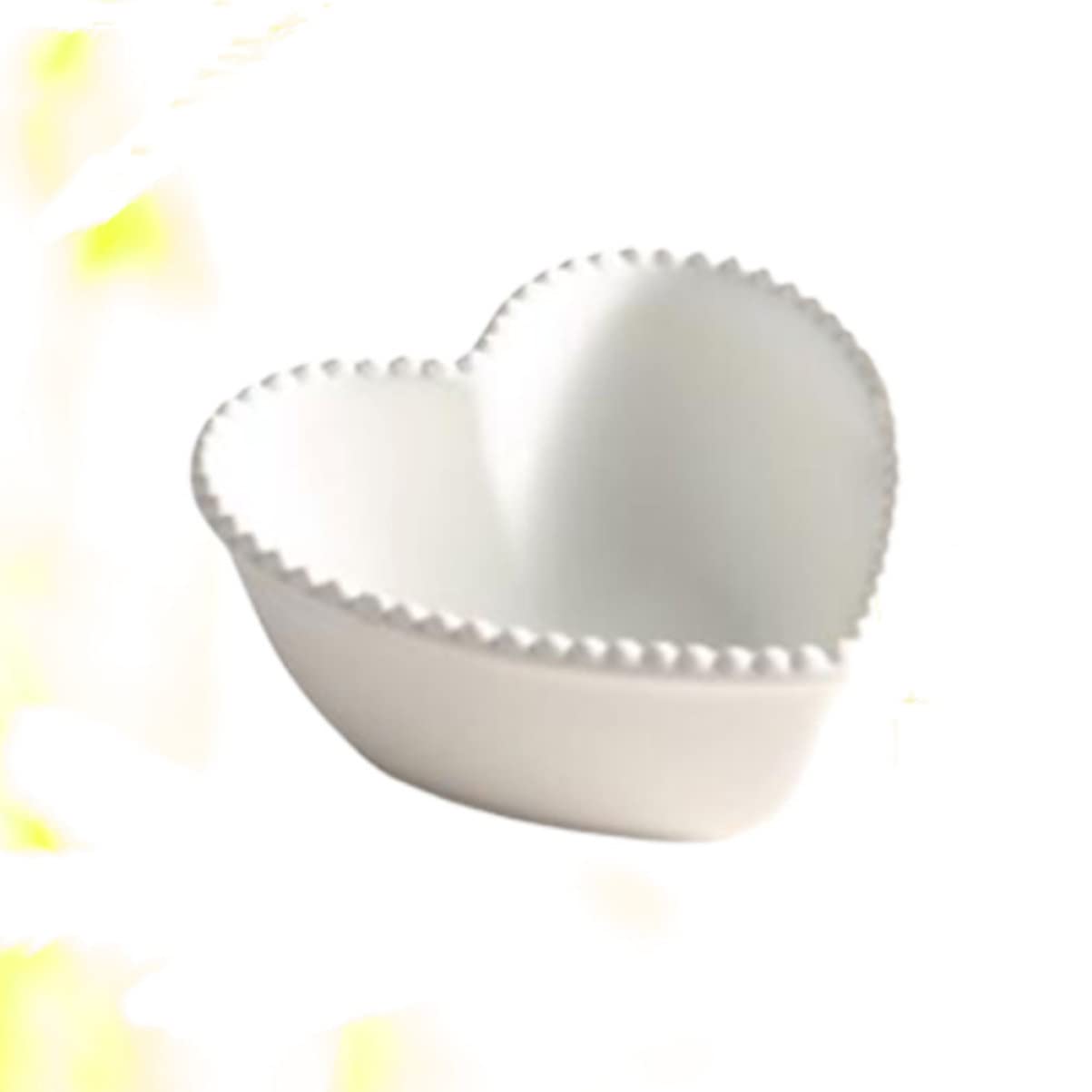 BESTonZON Heart Shaped Dish Heart Shaped Bowl pasta bowl ceramic fruit bowl sauce bowl Ceramic Heart Bowl Small Dipping Bowls