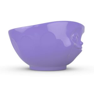 FIFTYEIGHT PRODUCTS TASSEN Porcelain Bowl, Grinning Face Edition, 16 oz. Purple, (Single Bowl) for Serving Cereal, Soup