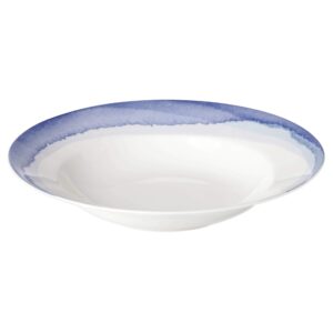 lenox 865609 indigo watercolor stripe rimmed bowl