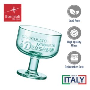 Bormioli Rocco Graphica 9.5 oz. Dessert Cup, Federal Green, Set of 6