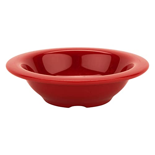 GET B-454-CR Melamine Narrow Rim Fruit/Dessert Bowl, 4.5 Ounce, Cranberry (Set of 12)