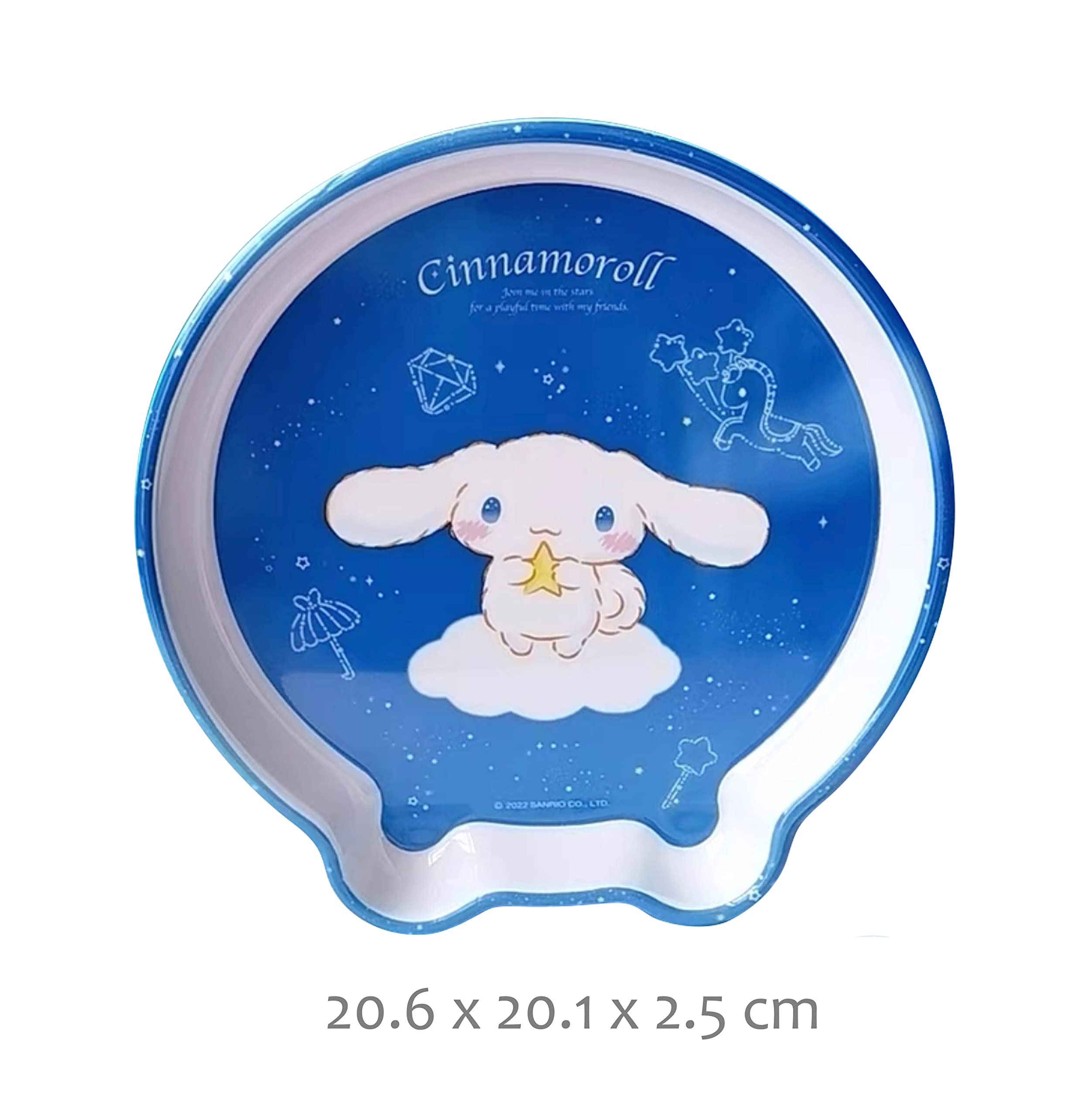 Cinnamoroll Blue Dinnerware Flatware Meal Set – Plate Bowl Cup Spoon, 4 pieces