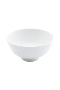 nethan by minhlong premium porcelain ceramic rice/soup bowl set of 6 (plain white)