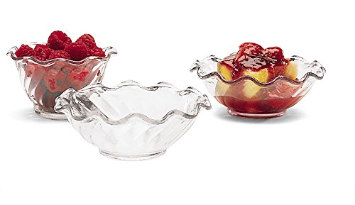 Carlisle FoodService Products 453307 Plastic Dessert Bowls, 13 oz, Clear