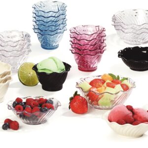 Carlisle FoodService Products 453307 Plastic Dessert Bowls, 13 oz, Clear