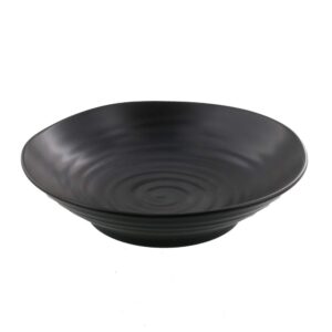 Zen Table Japan Stylish and Versatile Bowl Plate Matte Black Set of 2 -Made in Japan