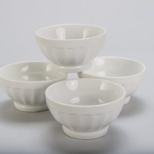 BIA Cordon Bleu 8-Ounce Fluted Bowl, Set of 4, White (900307S4SIOC)