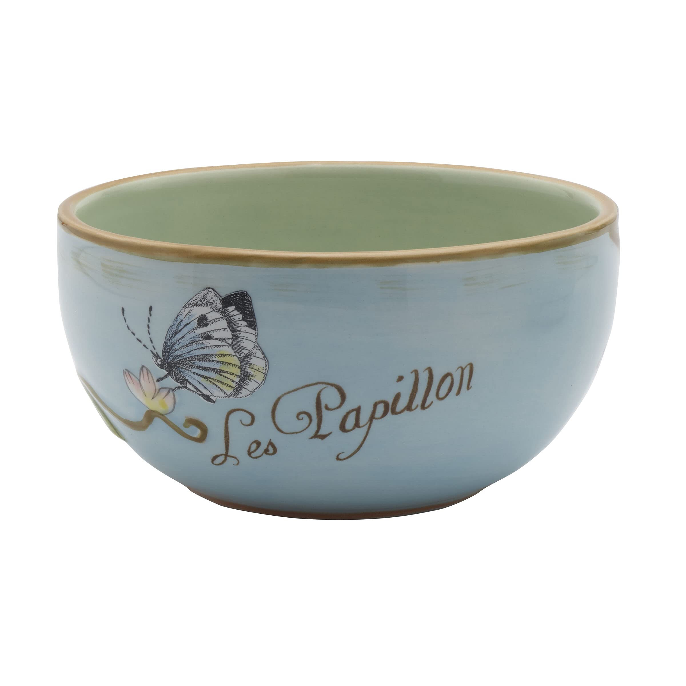 Fitz and Floyd Toulouse Small Fruit Bowls, Set of 4, 5-Inch, Blue