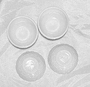 the pioneer woman glass dip bowl set of 4 (milk white)