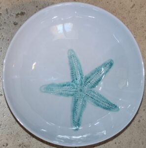 sigrid olsen sealife 7-1/2" melamine bowls - set of 4 (starfish)