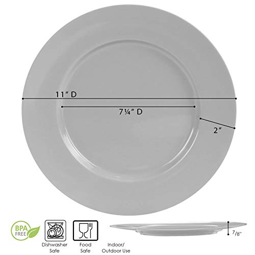 Calypso Basics by Reston Lloyd Melamine Dinner Plate, Set of 6, White