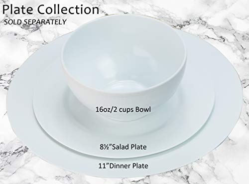 Calypso Basics by Reston Lloyd Melamine Dinner Plate, Set of 6, White