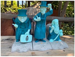 disney parks haunted mansion 50th anniversary hitchhiking ghost popcorn bucket sipper dessert tray set of 3 ~light up musical~